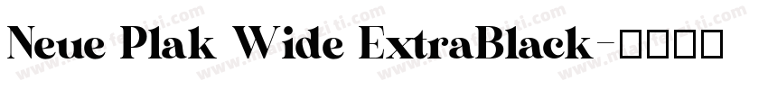Neue Plak Wide ExtraBlack字体转换